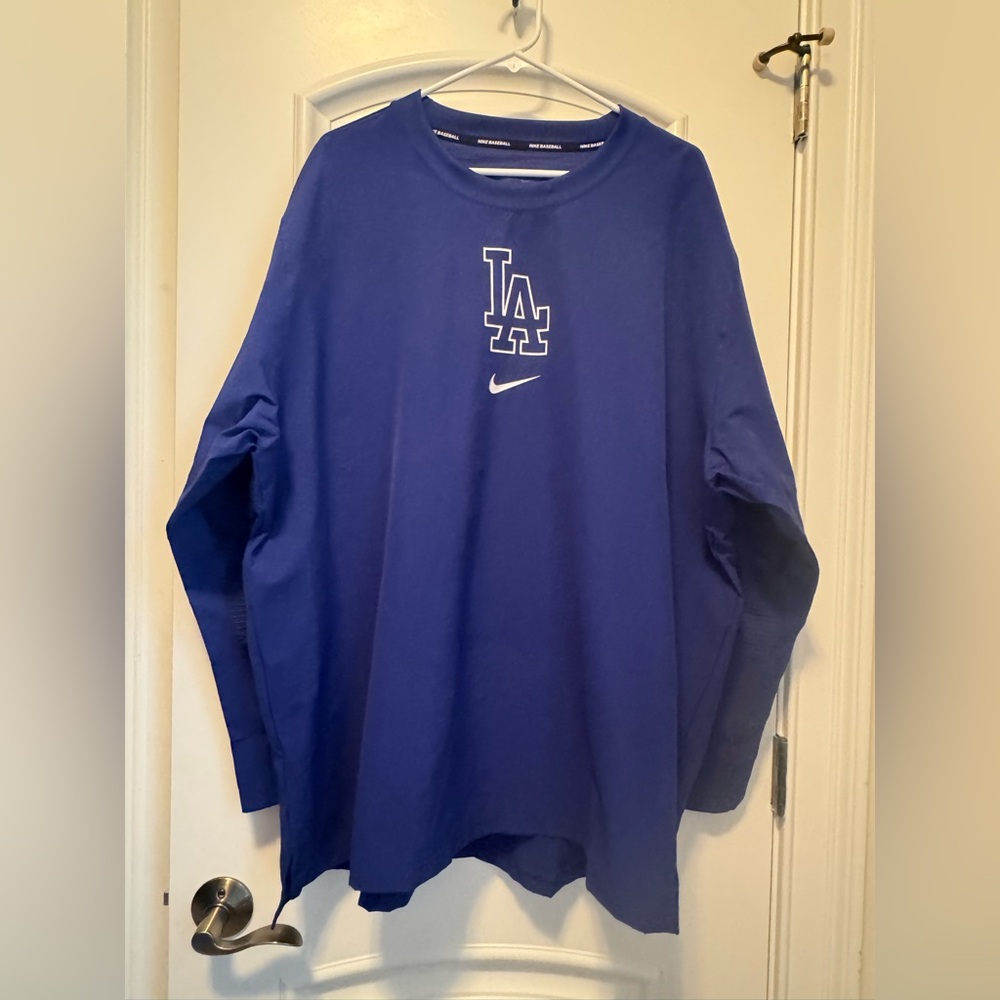 LA Dodgers Blue Nike Baseball Player Performance Pullover Sweatshirt
